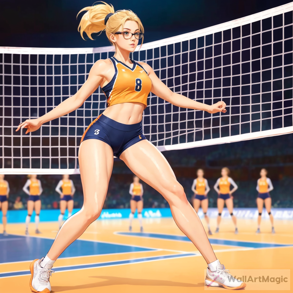 Fit Blonde Volleyball Player: Dominating the Game
