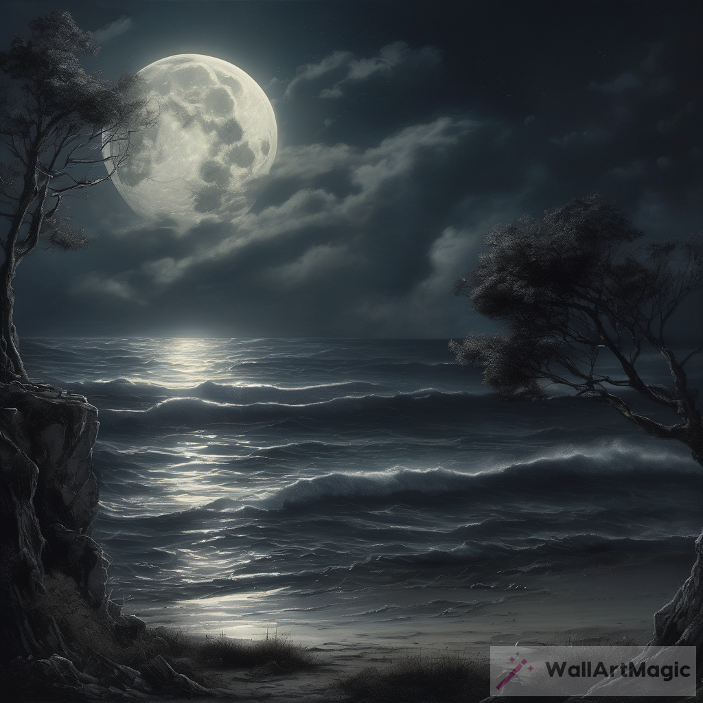 Moonlight Dramatic Scene - Captivating Beauty Under the Moon