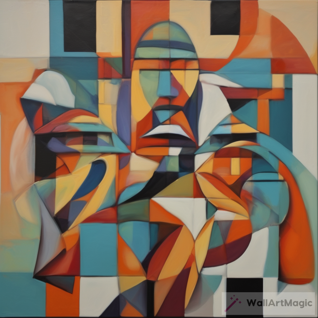 Figural Painting Abstract Art Geometric