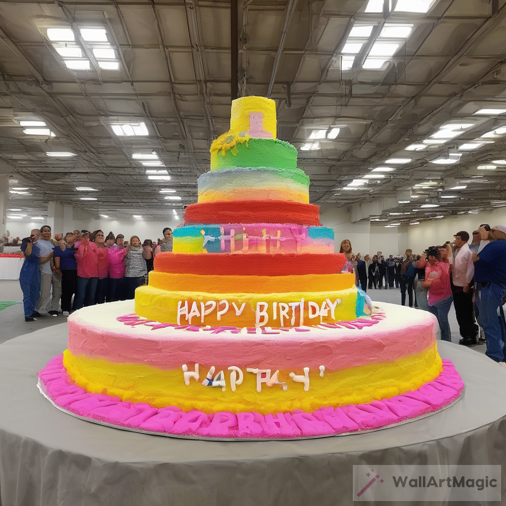 Largest Colorful Cake: Happy Birthday Cheryl