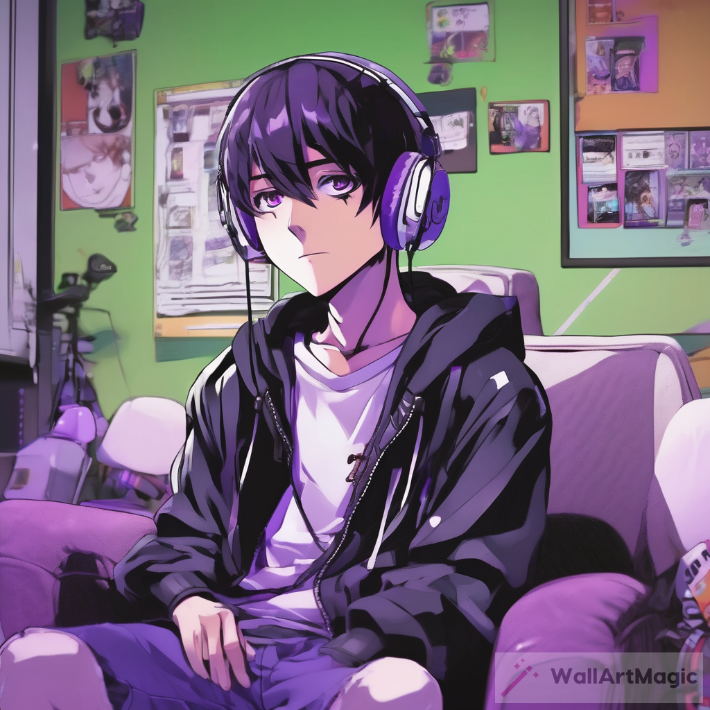 Anime Teenager Boy Gaming Room