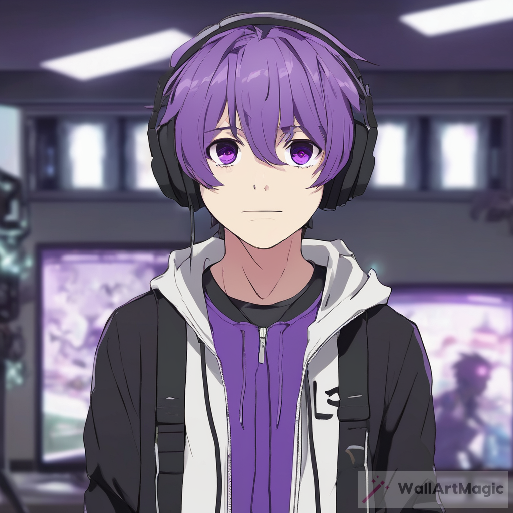 Anime Boy in Gaming Room