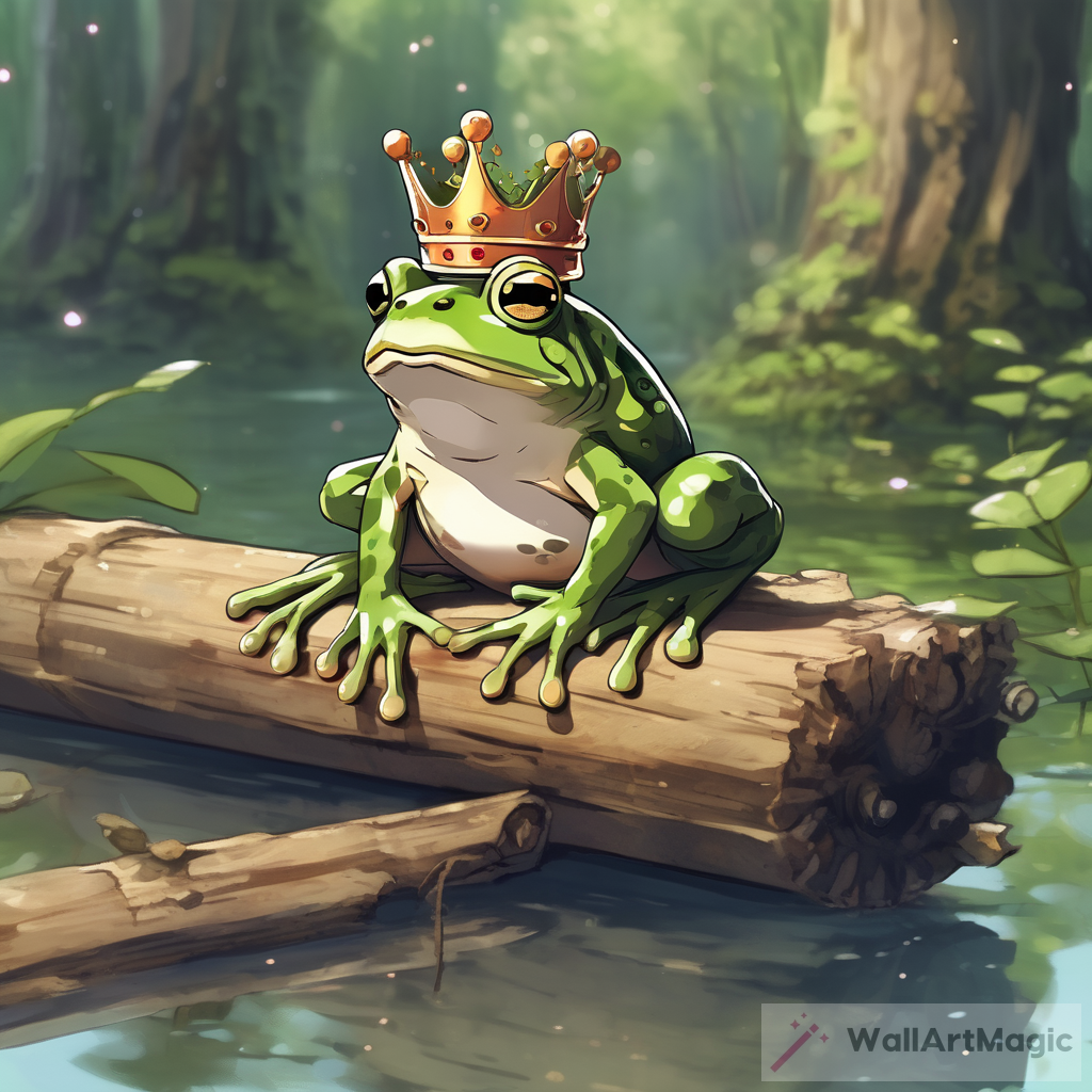 Regal Frog: Japanese Anime Artwork
