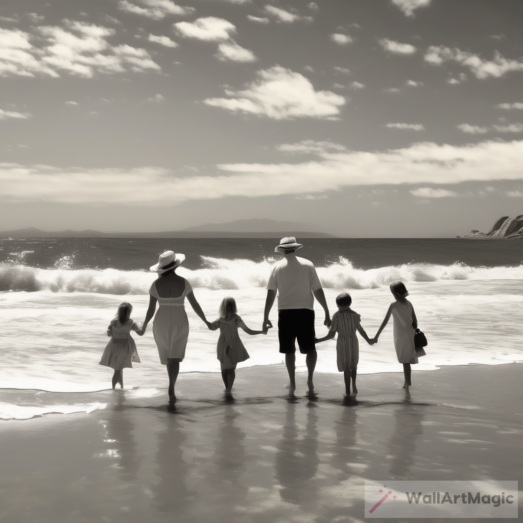 Timeless Beauty: Ansel Adams-Style Family Beach Photo