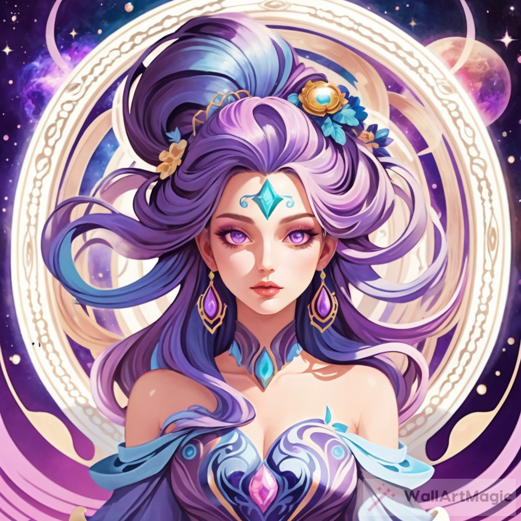 Surreal Lady: Shades of Purple in the Cosmic Universe