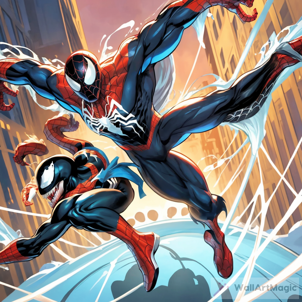 Venom Dunking on Spider-Man