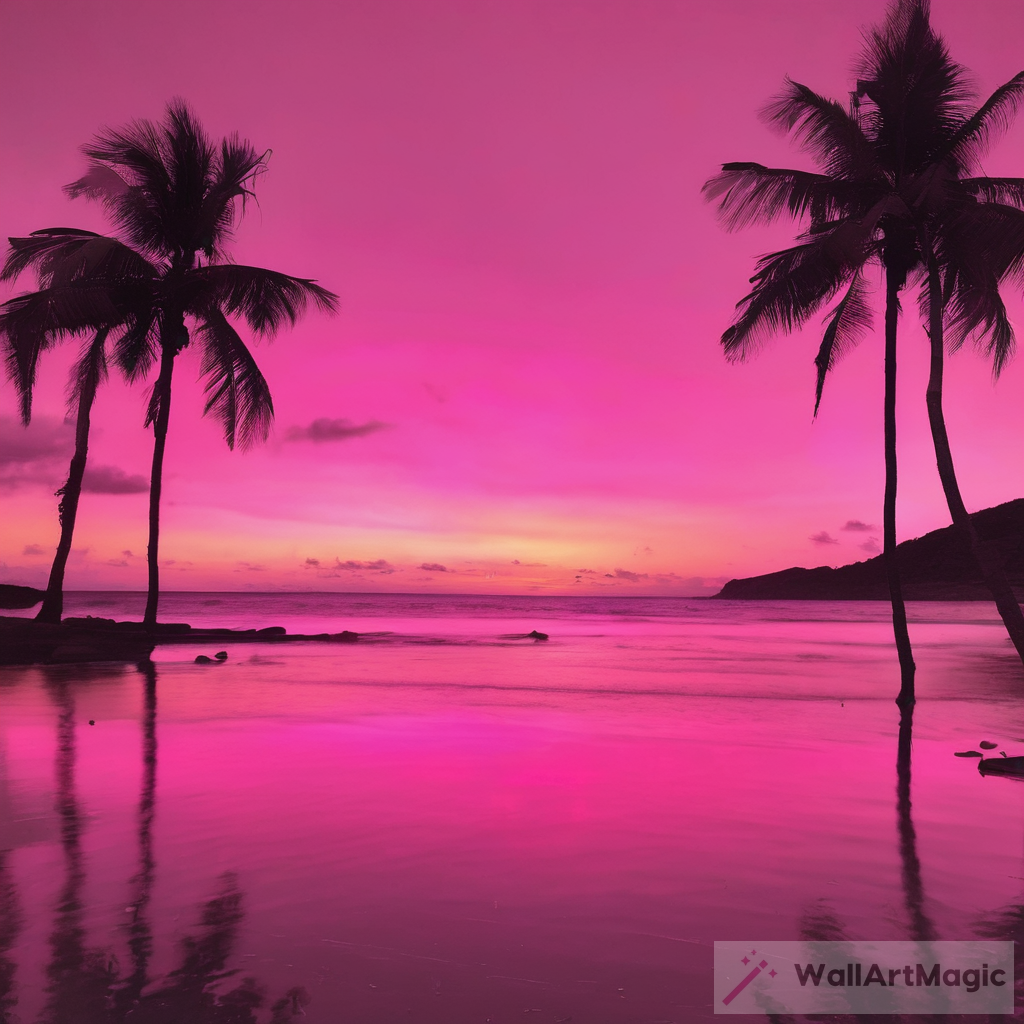 Breathtaking Pink Sunset Beauty in Nature