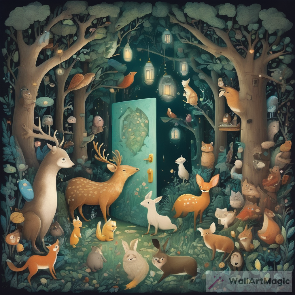 Whimsical Forest: Talking Animals & Enchanting Trees