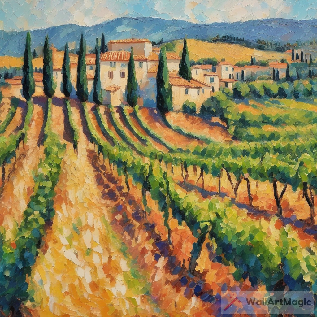 Post-Impressionist Provencal Vineyard Art