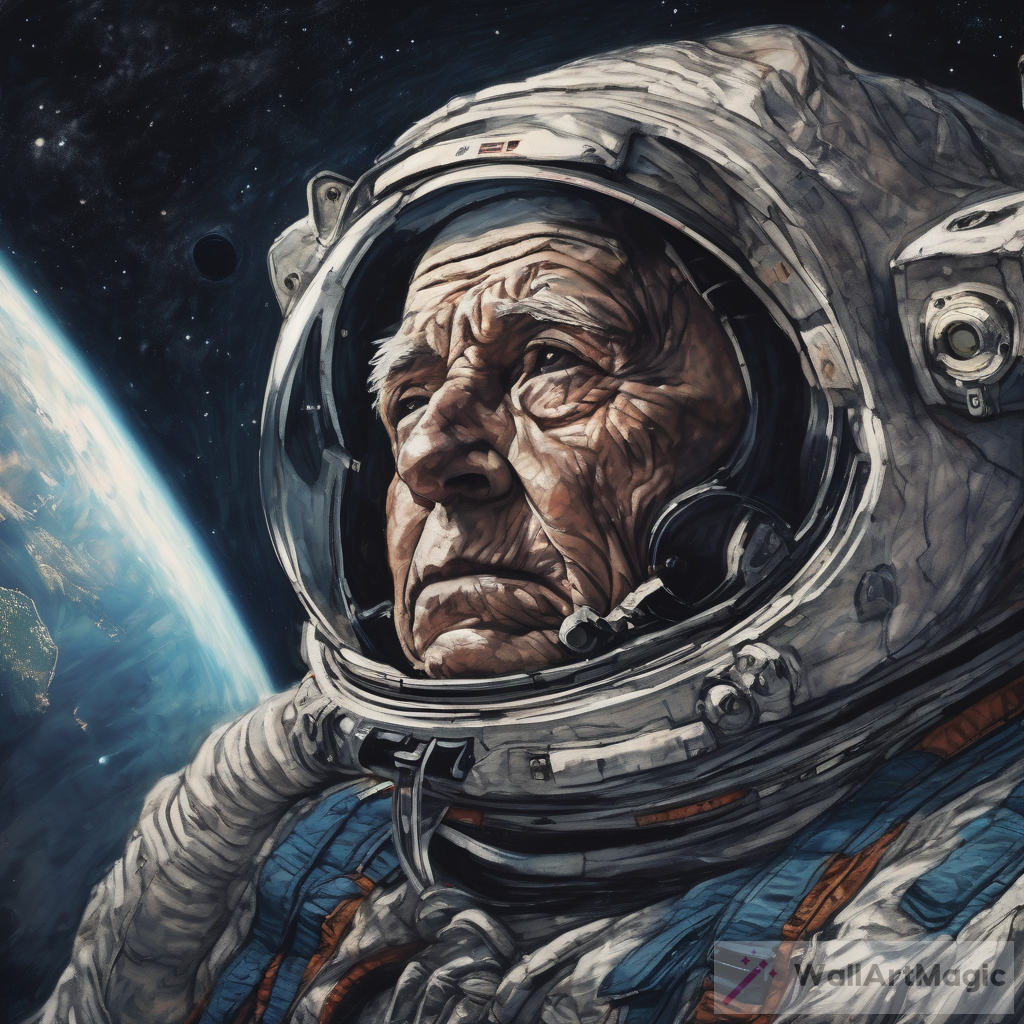 Aging Astronaut's Melancholic Gaze at Earth