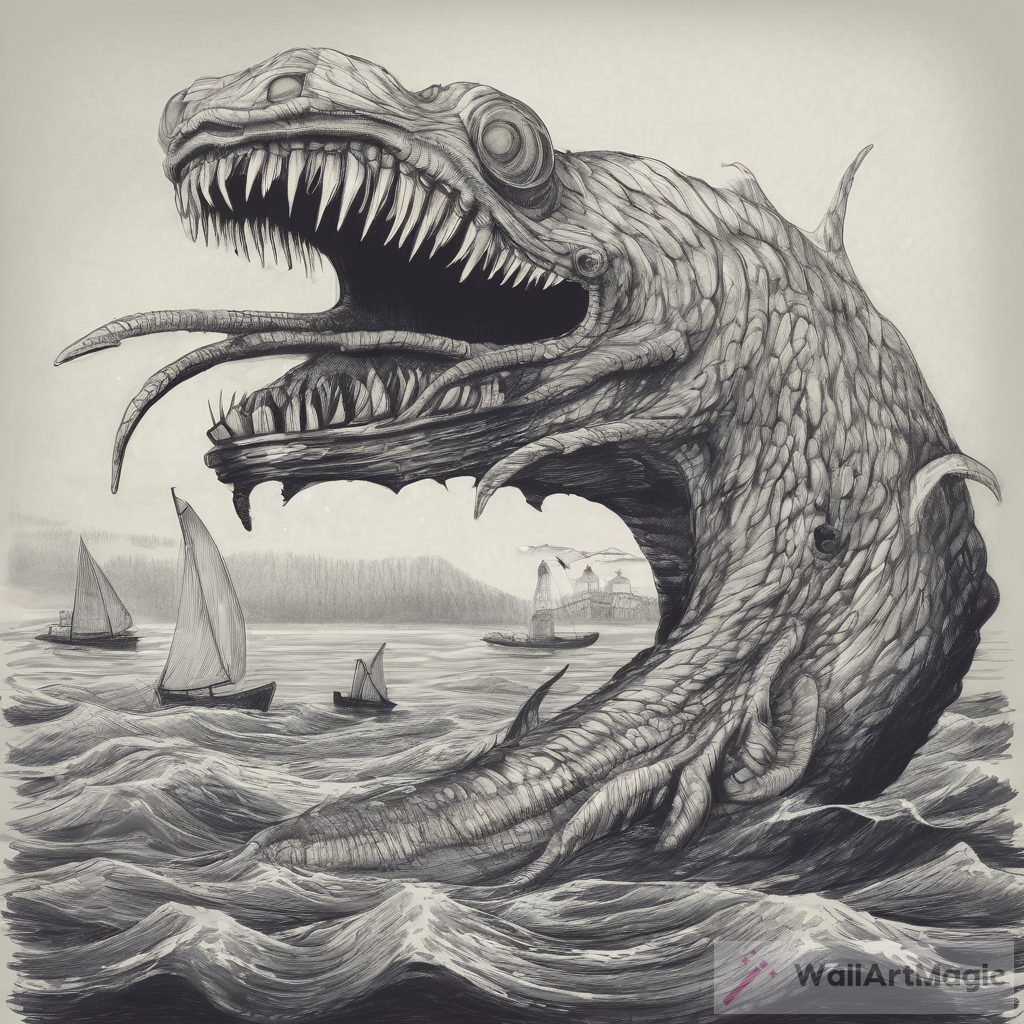 Captivating Sea Monster Drawing