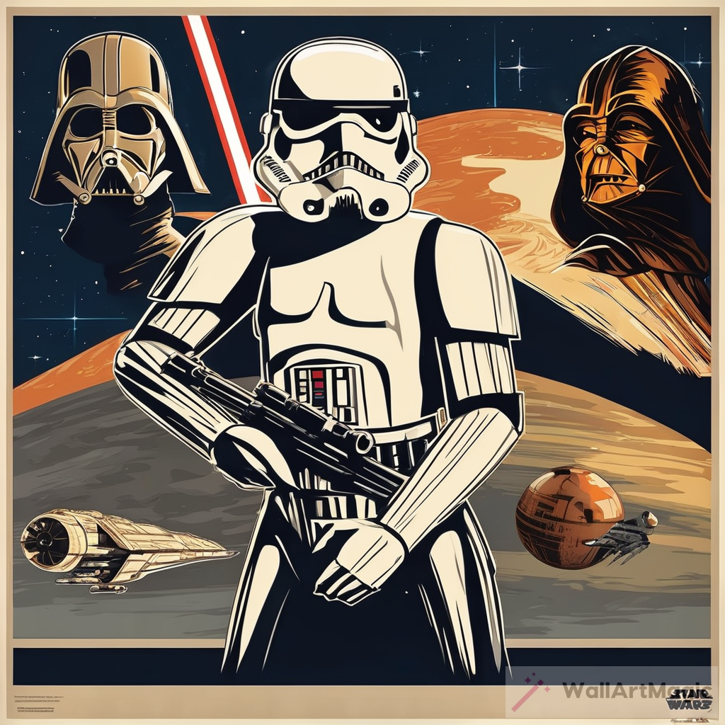 Stunning Star Wars Poster: Luke Skywalker & Darth Vader
