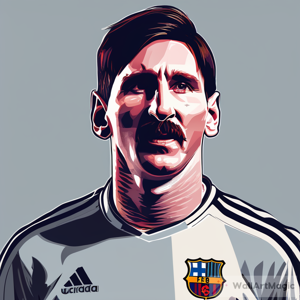 Lionel Messi in Hitler Face Art