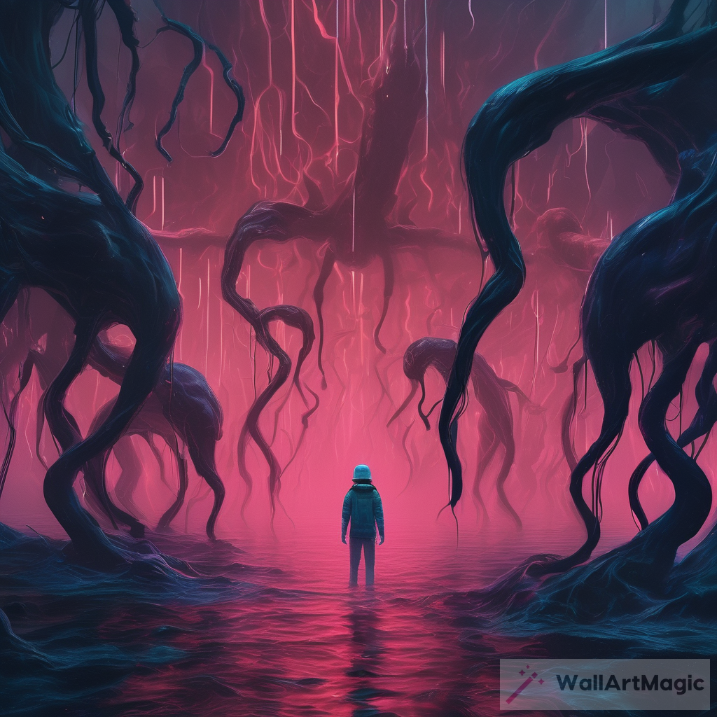 Surreal Upside Down Art: Haunting Stranger Things Inspired Masterpiece