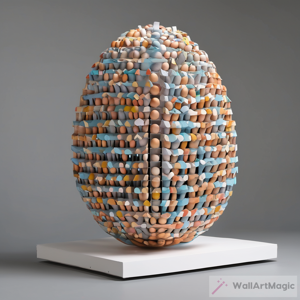 Egg Box Sculpture AI Art Showcase