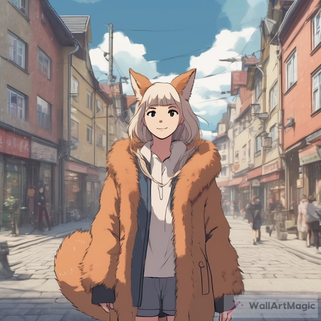 Enchanting Polish Town with Anime Dragon