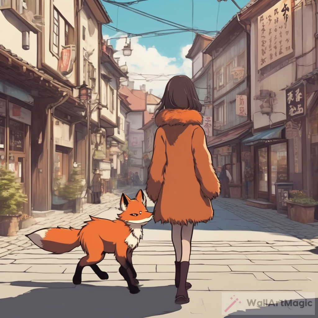 Enchanting Small Polish Town with Anime-Style Japanese Dragon