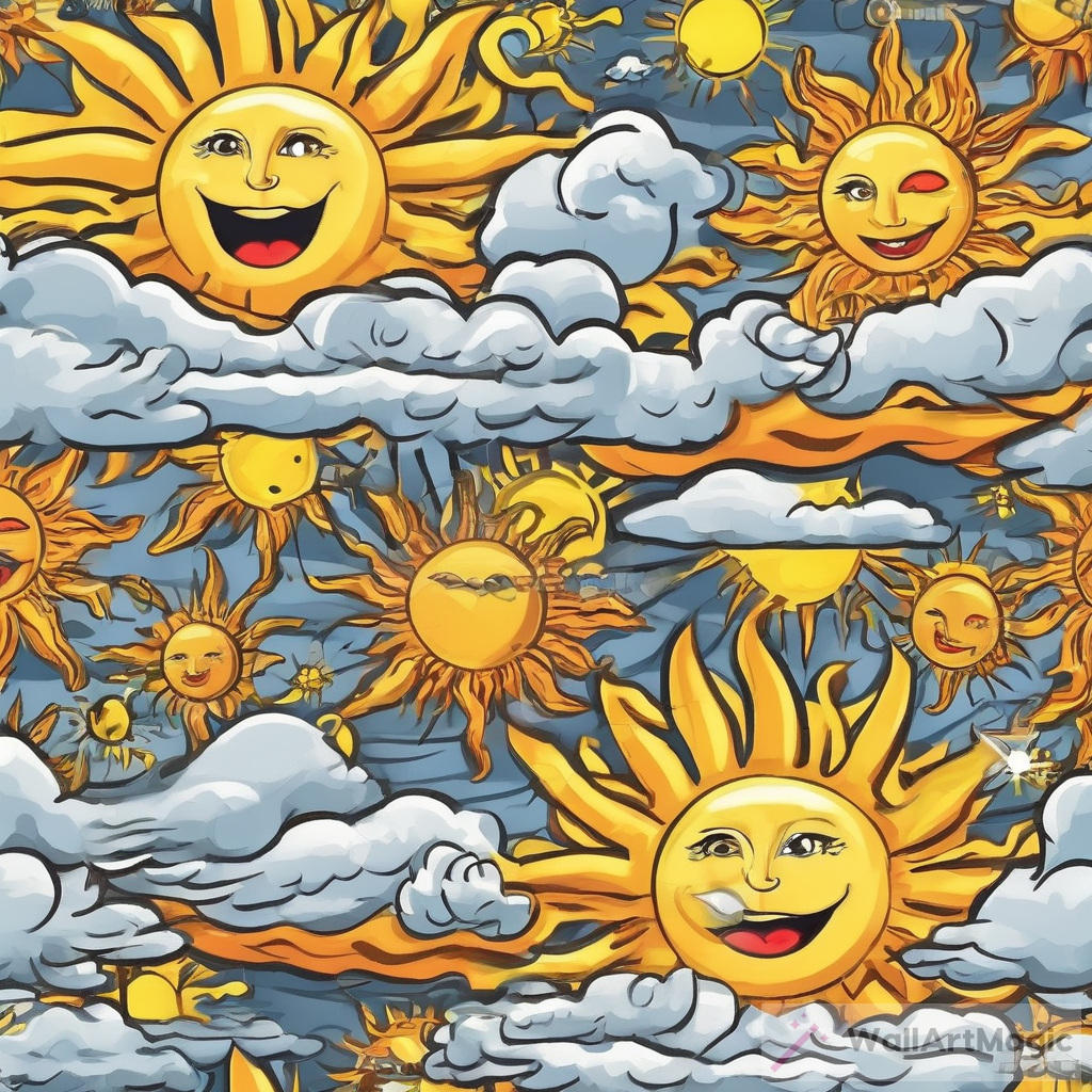 Sun Cartoon Art Prompt - Spread Happiness with a Playful Design