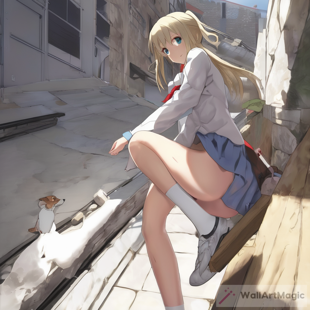 Controversial Anime Art: Girl Showing Asshole