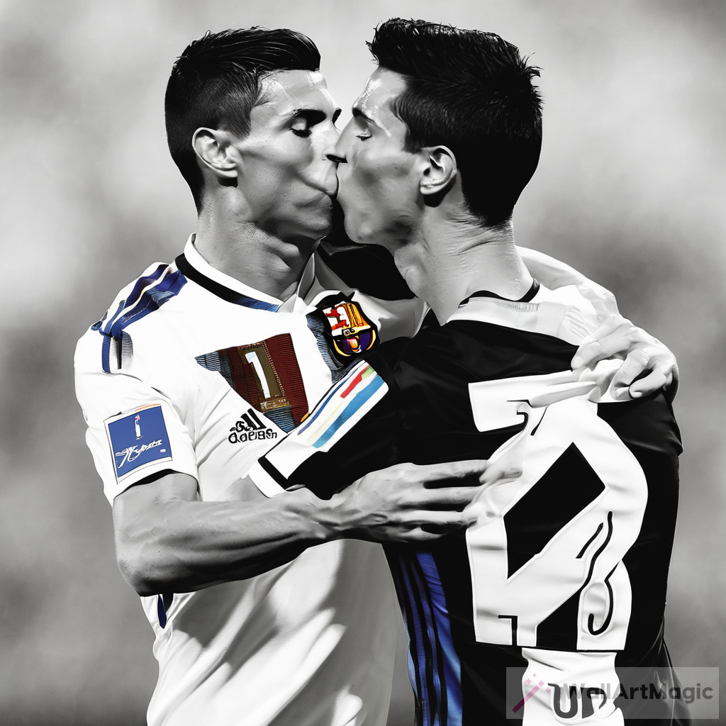 Cristiano Ronaldo Kisses Lionel Messi