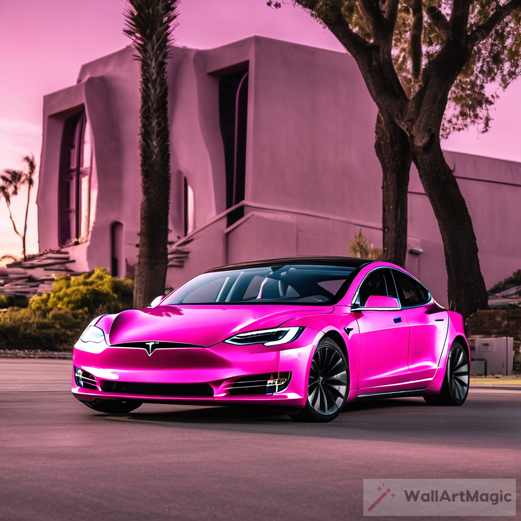 Stylish Pink Tesla Model 3 - Eco-Friendly Option
