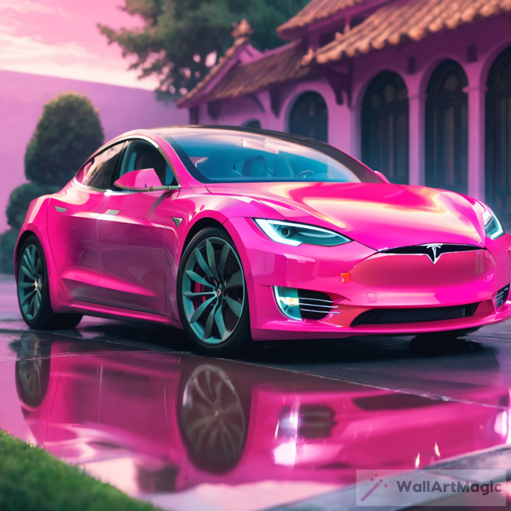 Luxury Pink Tesla: Eco-Friendly Driving