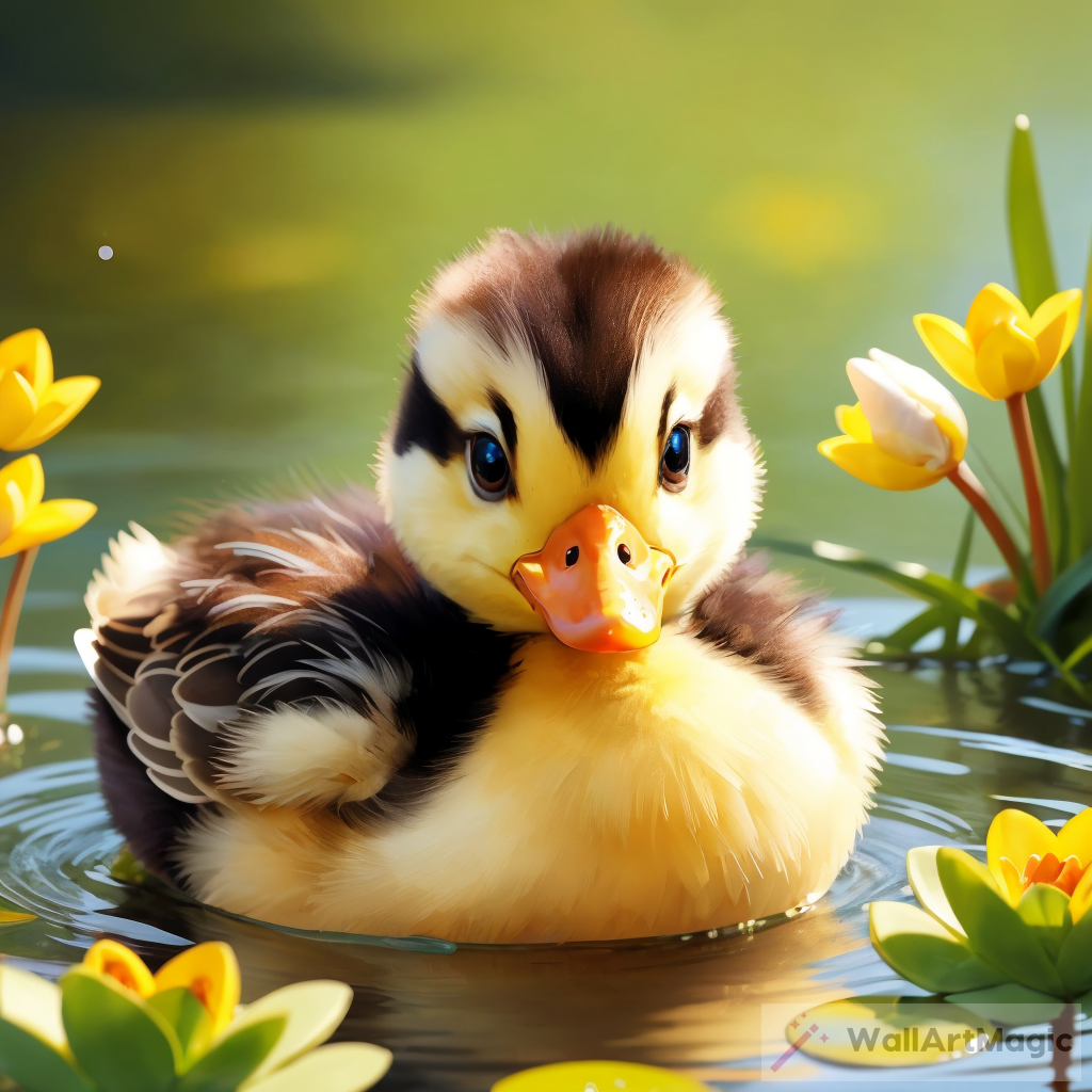 Heartwarming Sight: Baby Ducks Exploration