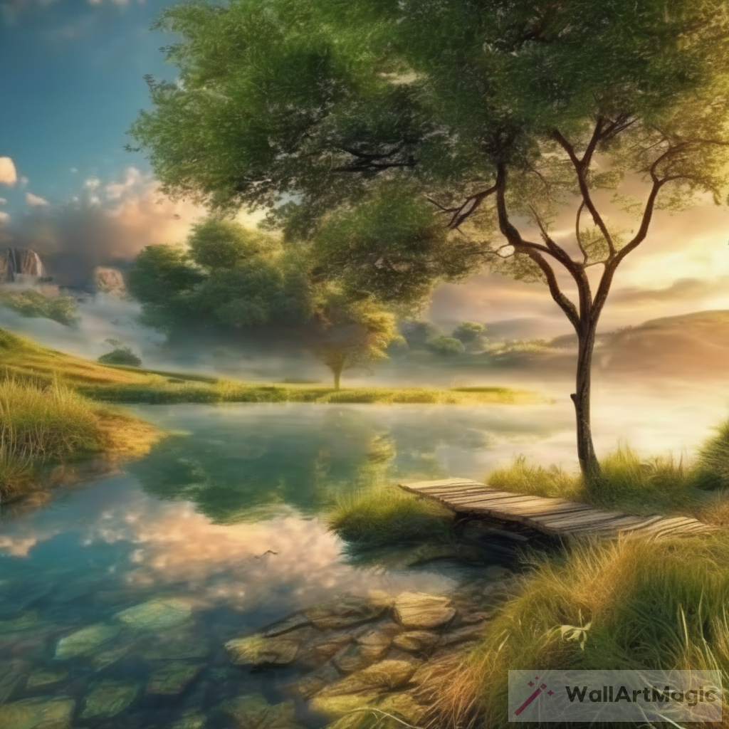Calming Serene Nature Landscape for Relaxing Mind