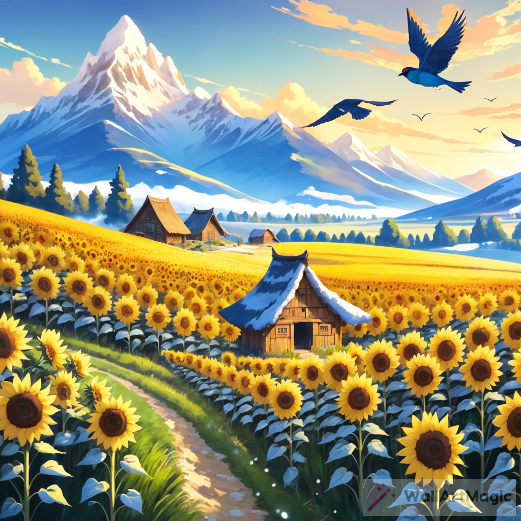Serenity of Sunflower Fields