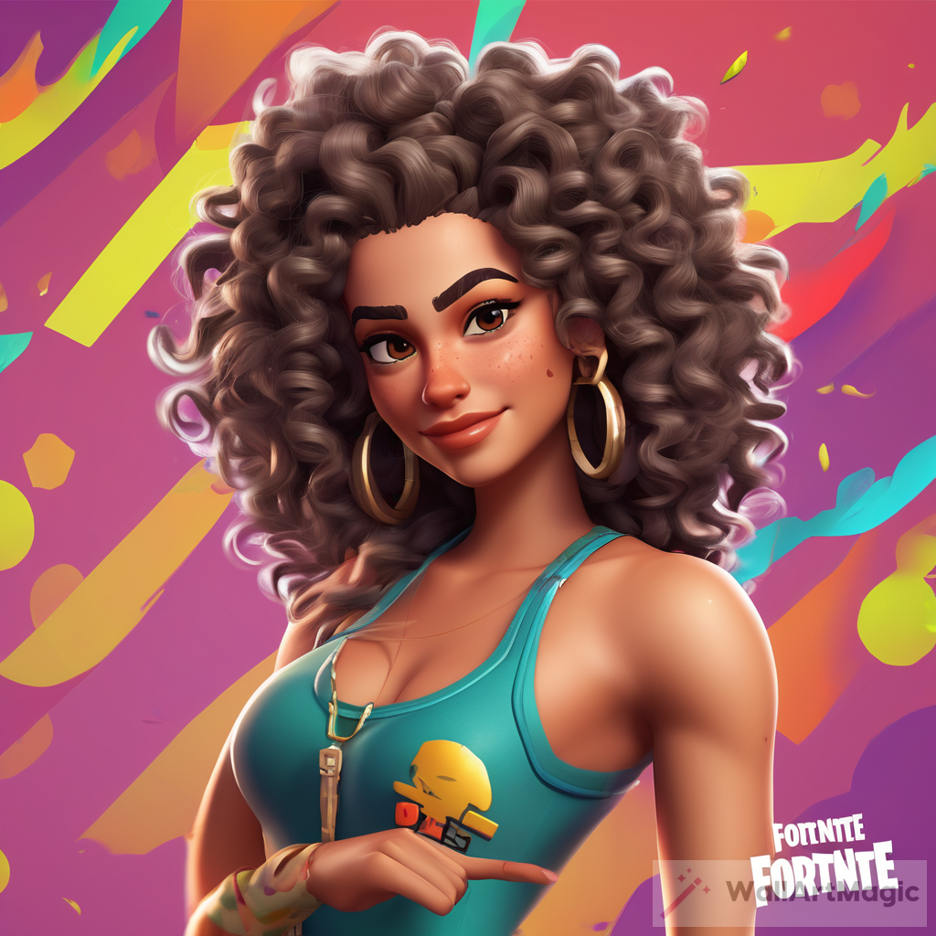 Exciting New Fortnite Skin: Latina Curly Hair