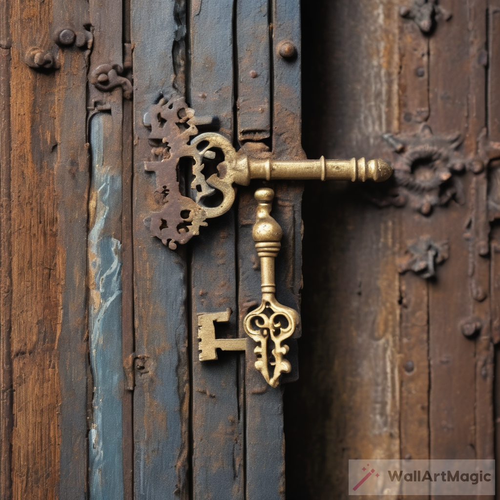 Unlocking Mysteries: Rusty Key and Wooden Castle Door