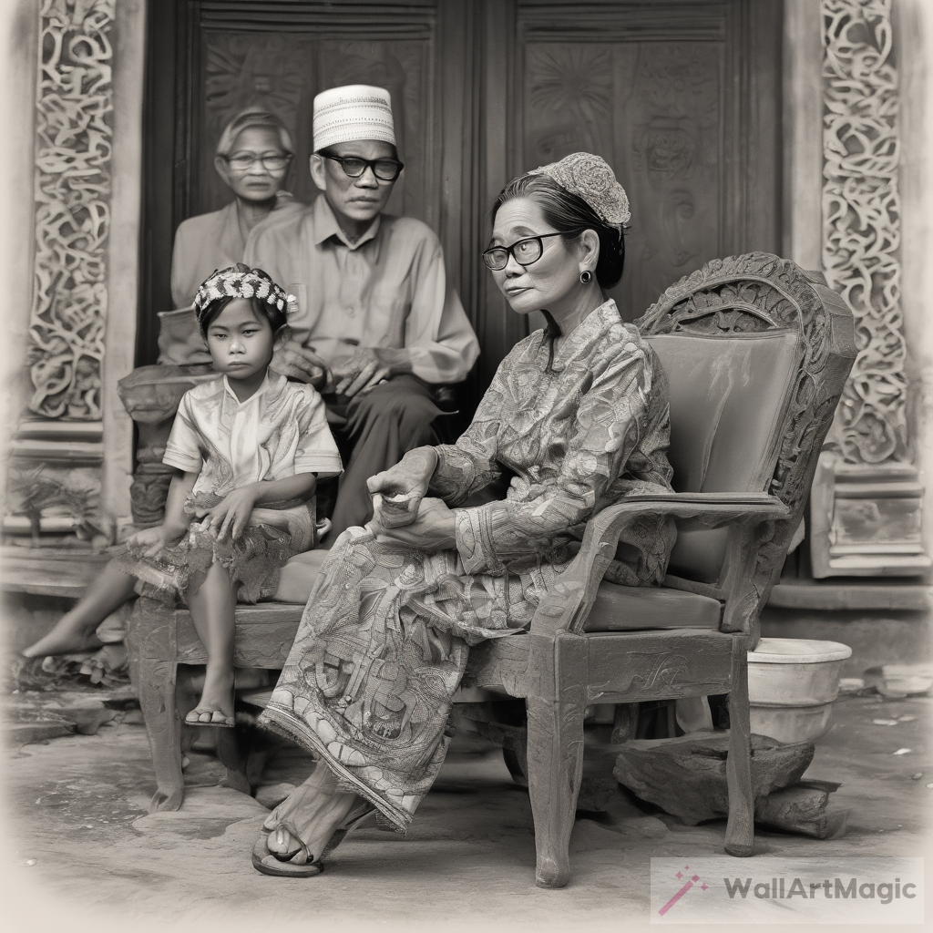 Traditional Javanese Kebaya Style Clothing in Indonesia