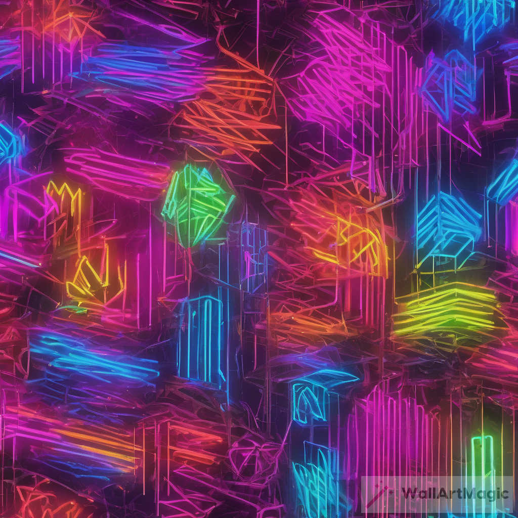 Vibrant Ceruledge: Neon Colors Art
