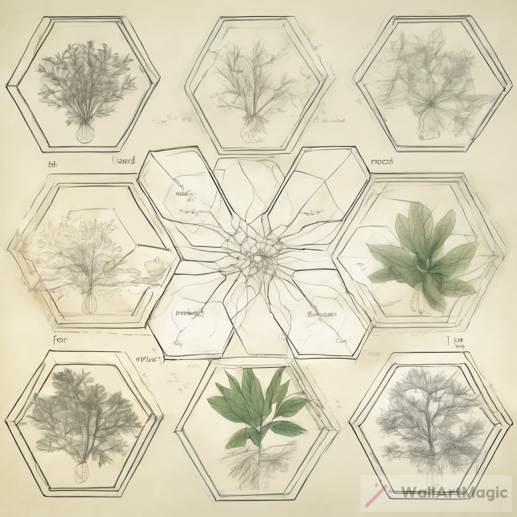 create one hexagon and sketch plant phenology as seasonal waves within the hexagon