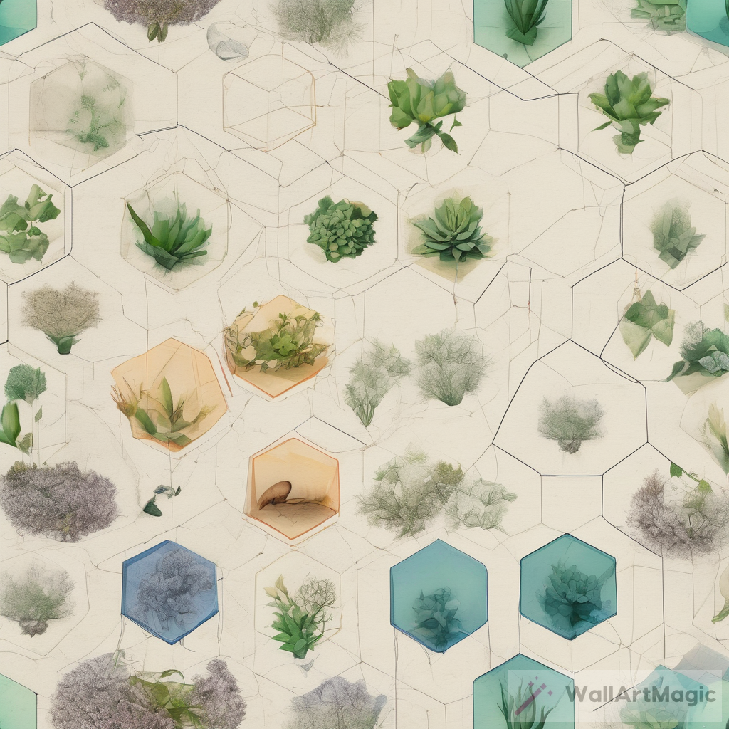 create one single hexagon and sketch plant phenology as a wave within that single hexagon