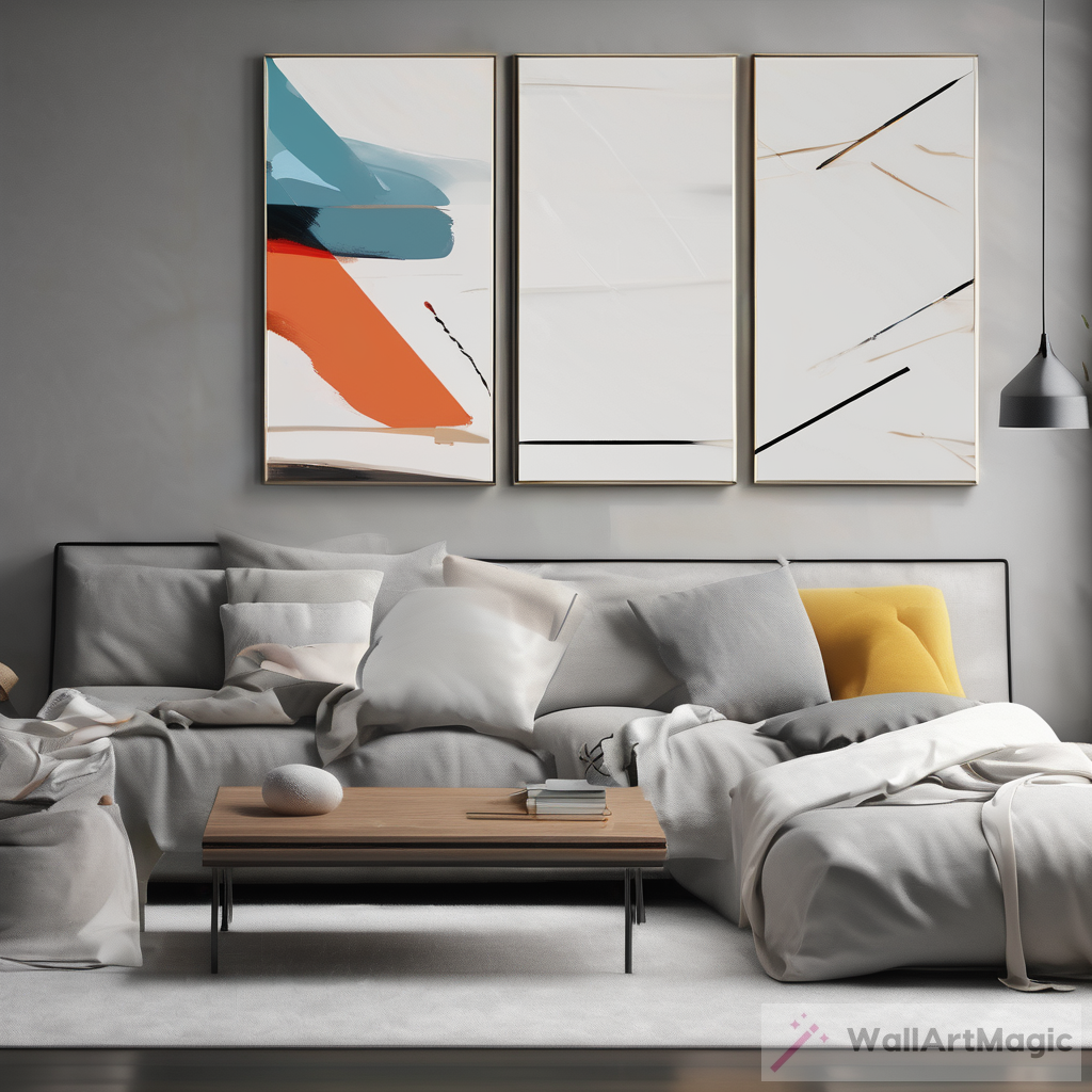 Wallarts minimalist diagonal abstract brush paintings 8k