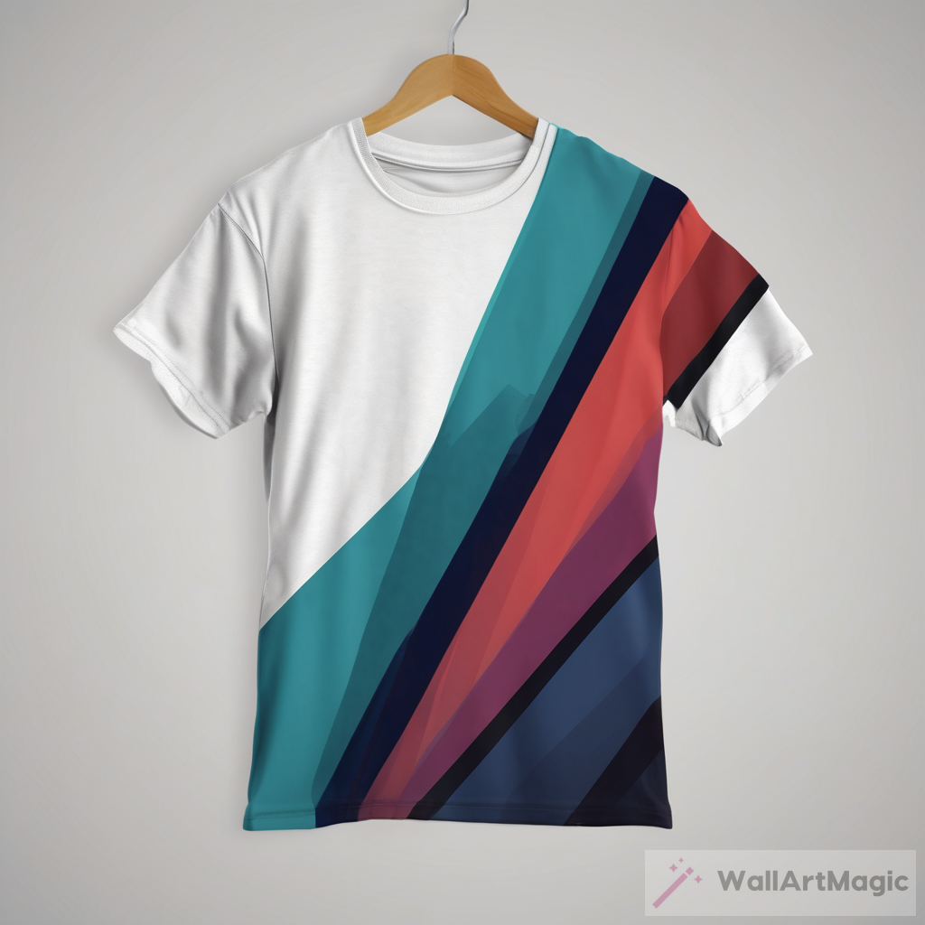 Premium Minimalist Diagonal Abstract Digital Painting T-Shirt