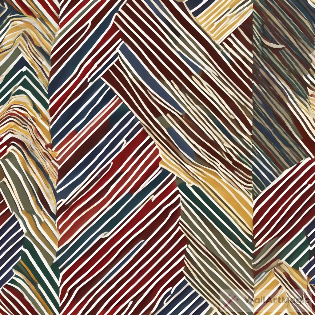 Seamless pattern design with diagonal lines simulating the style of Buddhist robes in 5 colors #abstractart #digitalpainting #minimalist #premiumttable