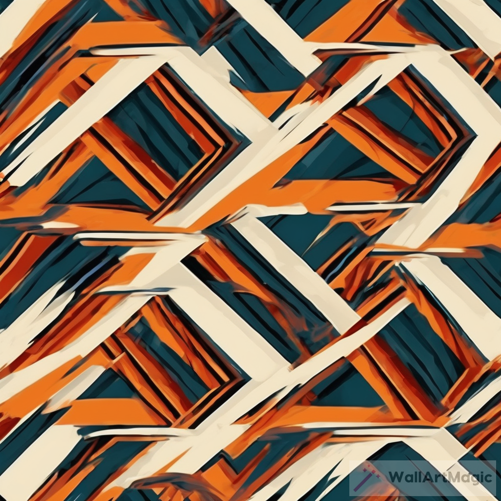 Seamless pattern design of large and small sharp diagonal lines crisscrossed simulating the style of Buddhist monastic robes #abstractart #digitalpainting #minimalist #premiumttable