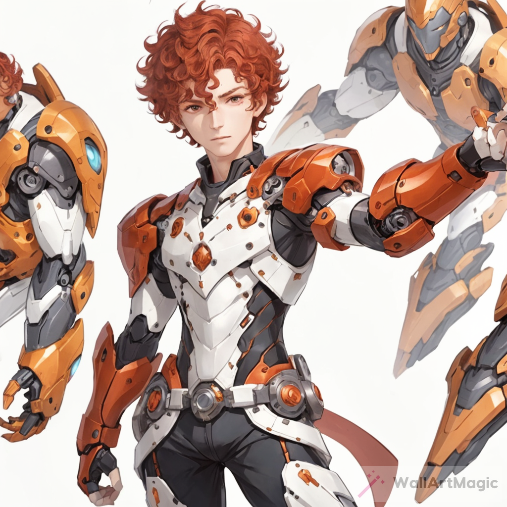 Red-Haired Man with Mechanical Arm - Character Design