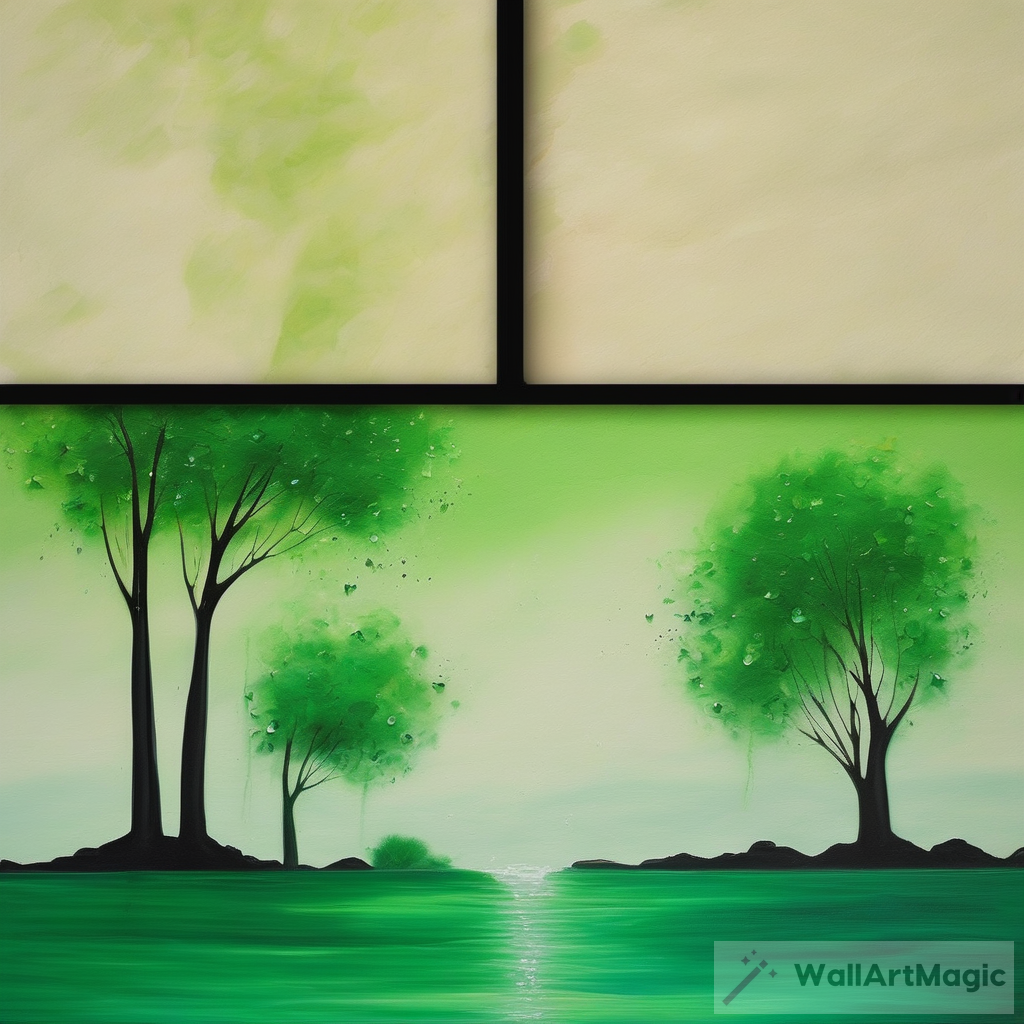 "Create a minimalistic and modern wall painting depicting the harmony of water, fire, family, love, life, friendship, and nature