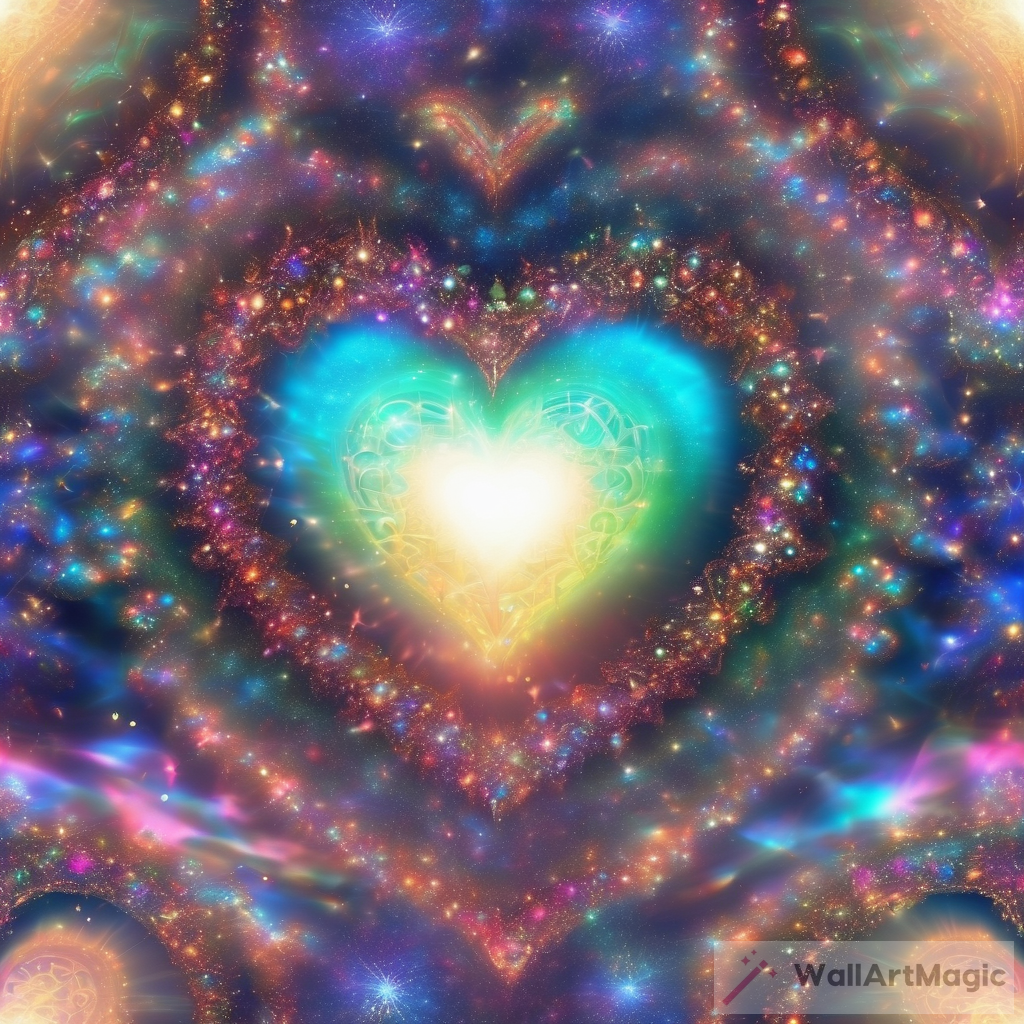 astral dream luminous love garden of heaven illumination  iridescence hearts