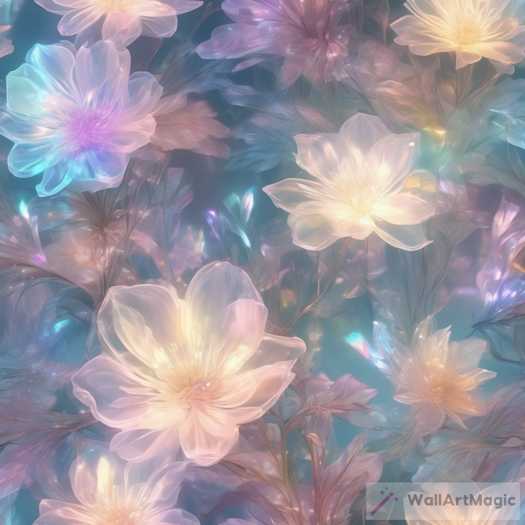 Ethereal Blooms: Luminous Flower Bouquet Dream