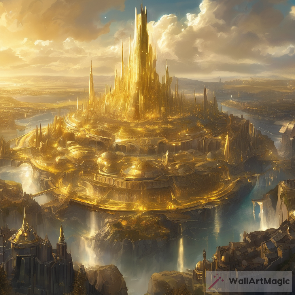 Discover Asgard: Luminous Golden City & Mythical Realm