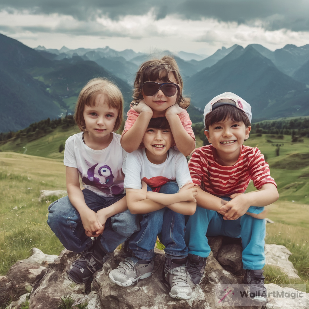 kids in mountain