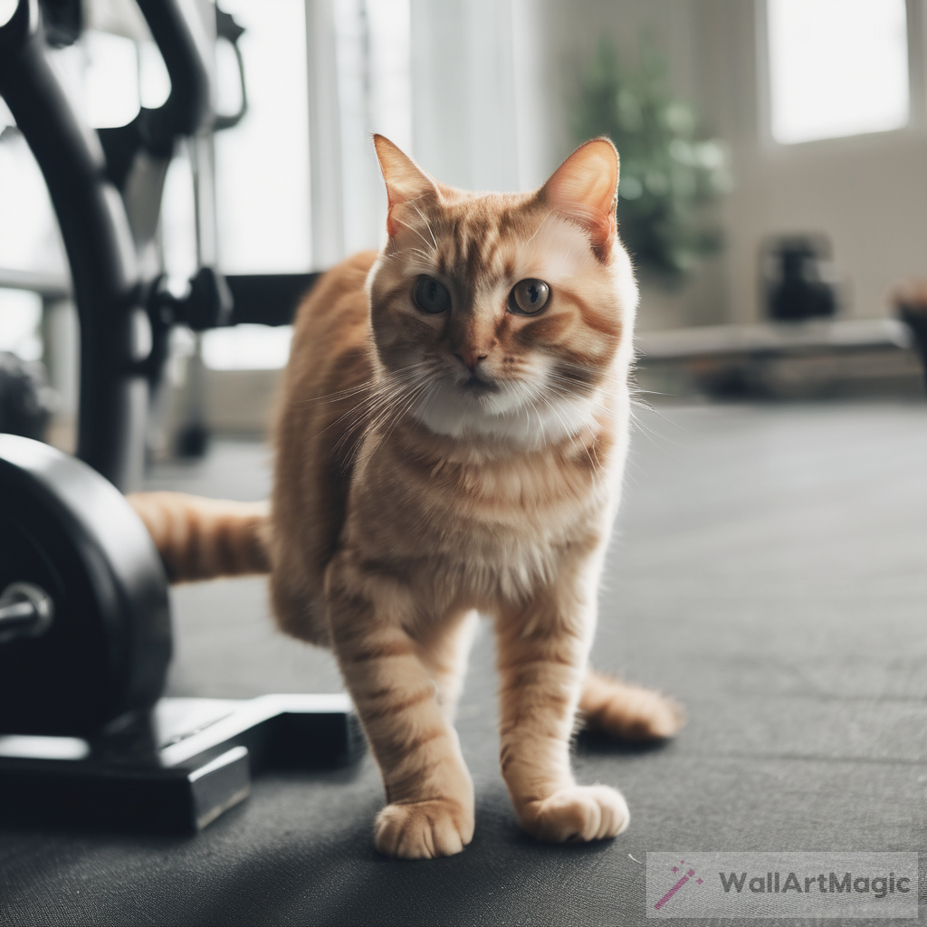 cat working out legs