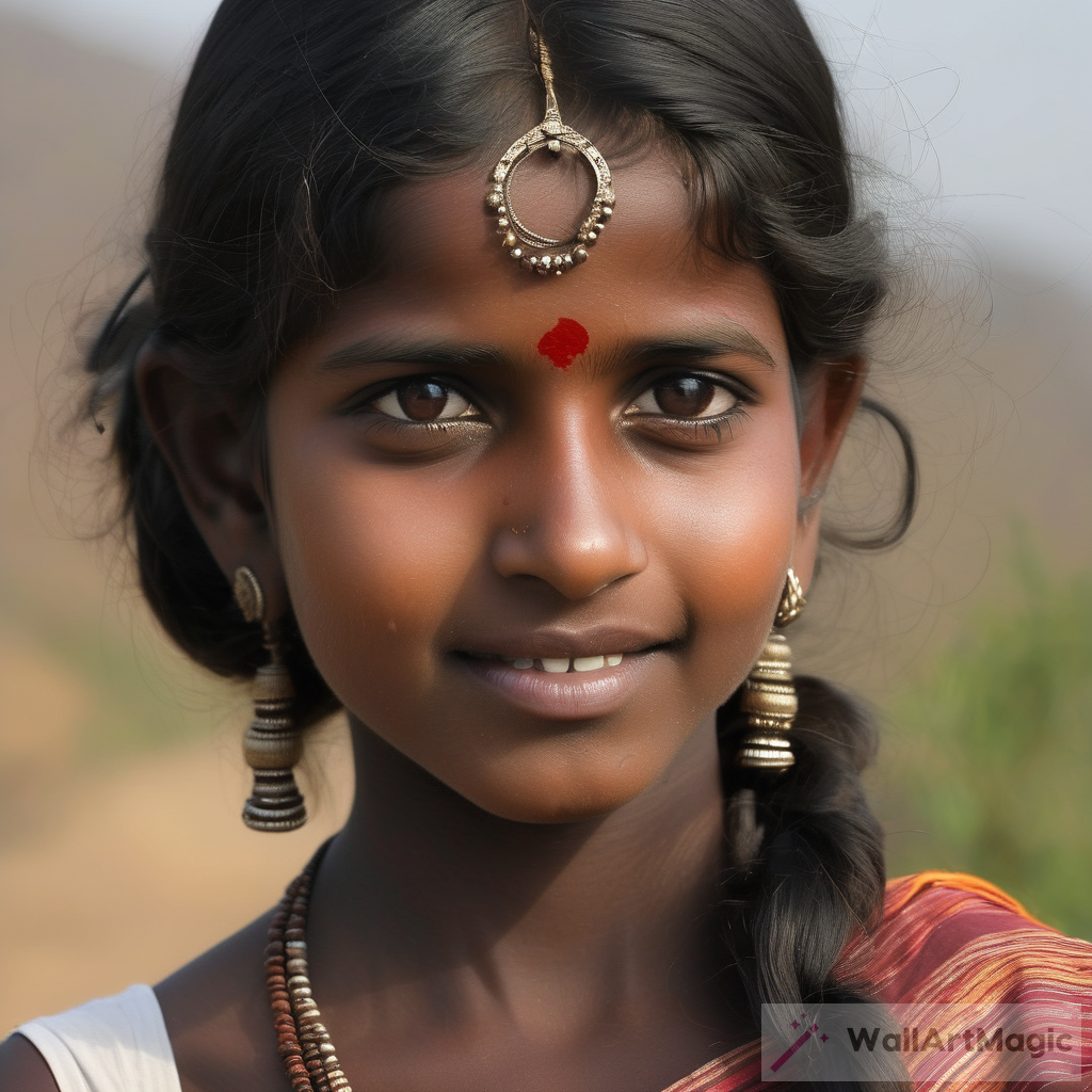 Dark skinned Indian beautiful village girl