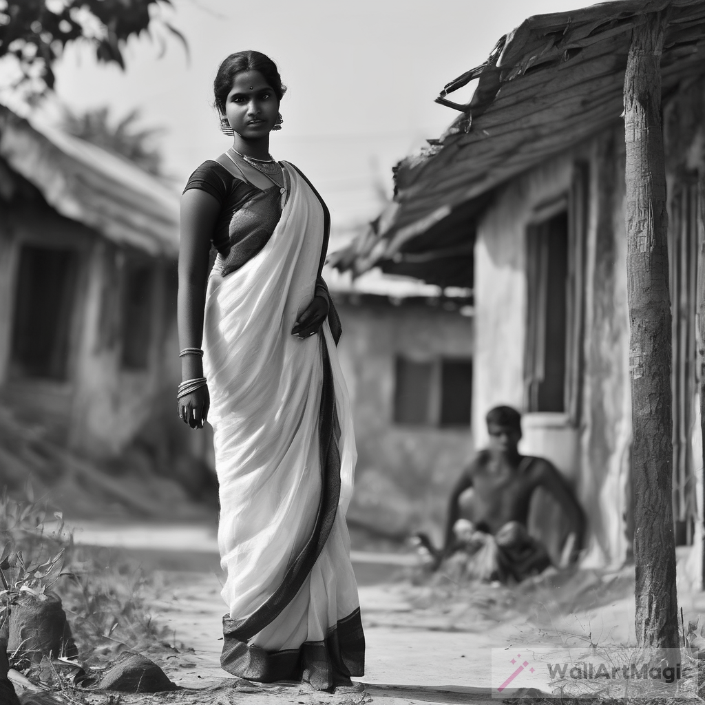 Dark skinned beautiful tamil village lady